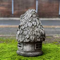 Concrete House Figurine Outdoor Home Statue Stone Mushroom Sculpture Fairy Tale Decor Lawn Ornament Front Door Decoration House Lover Gift - thumbnail 3