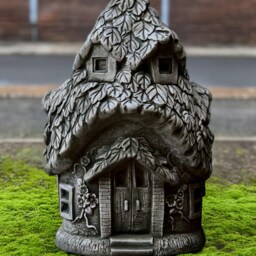 Concrete House Figurine Outdoor Home Statue Stone Mushroom Sculpture Fairy Tale Decor Lawn Ornament Front Door Decoration House Lover Gift - thumbnail 4