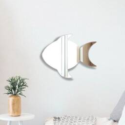 Fish Acrylic Mirror Wall Art Personalized Engraving Available - thumbnail 3