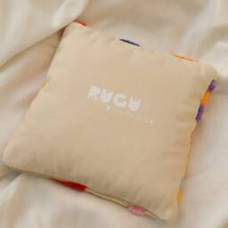 Daisy Tufted Flower Pillow - Handmade Purple Yellow Floral Pillowcase - thumbnail 4
