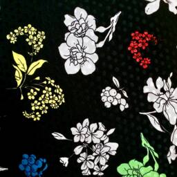 Floral Pop Runway Fabric Pillow - Multi - thumbnail 4