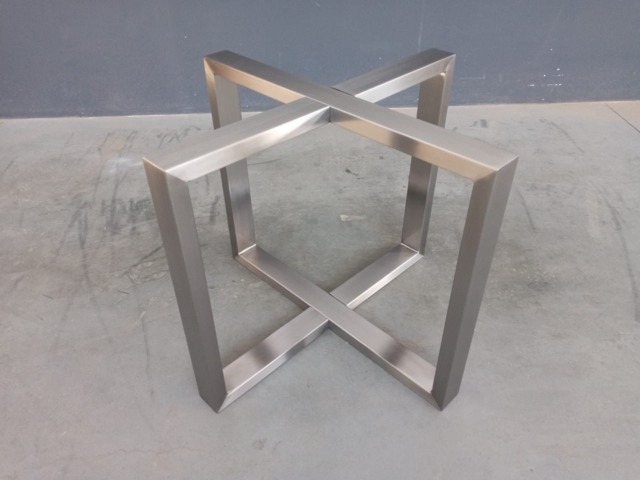 "Handmade Stainless Steel Round Table Base - Modern Dining Legs - 28"" H X 35" - image 1