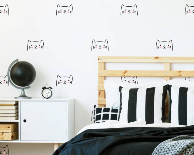 Cat Wall Decals - Kids Decal, Nursery Vinyl Art, Decor, Decor - image 1