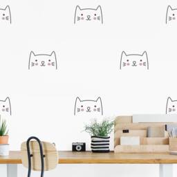 Cat Wall Decals - Kids Decal, Nursery Vinyl Art, Decor, Decor - thumbnail 2