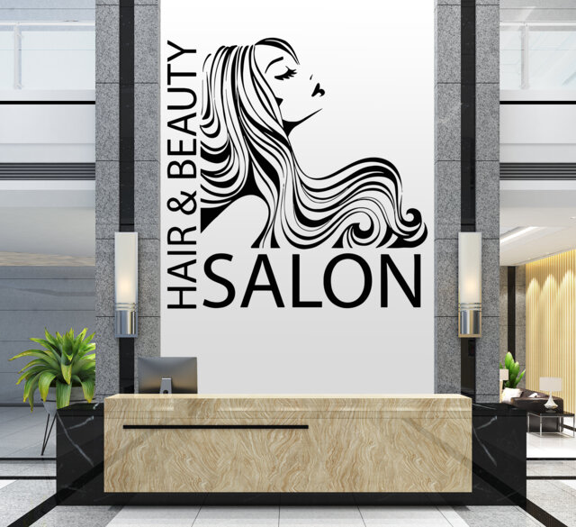 Hair Salon Wall Decal, Stylist Decor, Beauty Shop Sticker 2891 - image 1