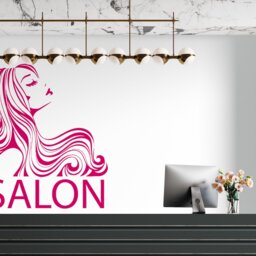Hair Salon Wall Decal, Stylist Decor, Beauty Shop Sticker 2891 - thumbnail 3