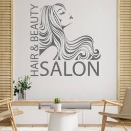 Hair Salon Wall Decal, Stylist Decor, Beauty Shop Sticker 2891 - thumbnail 2