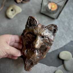 Cast Bronze Fox Door Knocker Original Wildlife Sculpture Art By Kindrie Grove - thumbnail 1