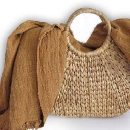 Handwoven Blanket, Cotton Throw, Hand Dyed With Natural Plants, Handmade By Artisans - thumbnail 3