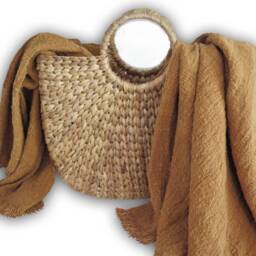 Handwoven Blanket, Cotton Throw, Hand Dyed With Natural Plants, Handmade By Artisans - thumbnail 2