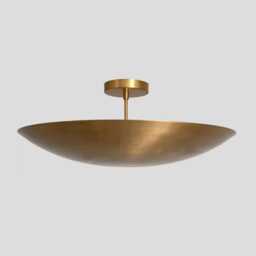Mid Century Brass Dome Ceiling Light - Sputnik Chandelier Flushmount - thumbnail 3