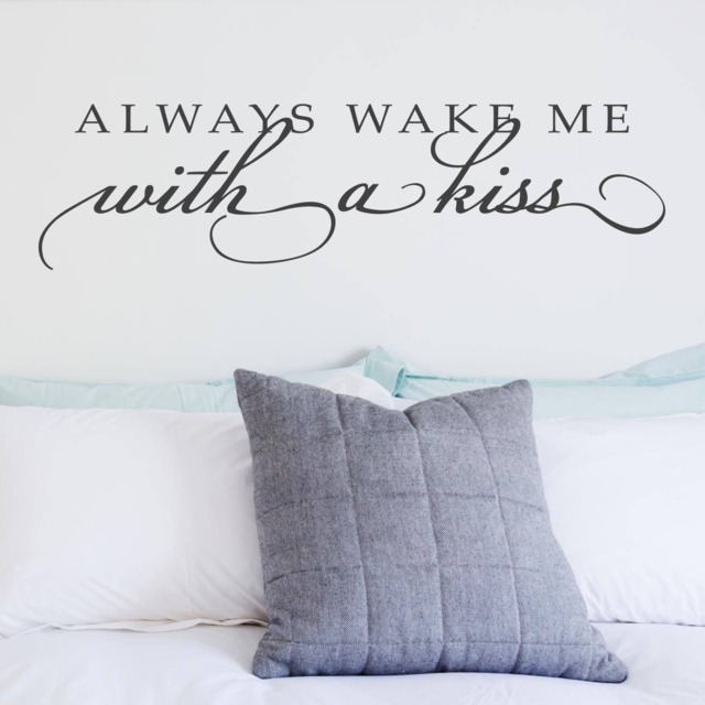 Wall Sticker - Butterfly Quote Wake Me With A Kiss Decals Stickers Quotes Home Decor Caterpillar Sayings - image 1