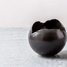 Black Ceramic Votive Candle Holder - thumbnail 3