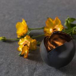 Black Ceramic Votive Candle Holder - thumbnail 2