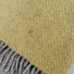 Green Grey Wool, Twill Blanket Throw - thumbnail 3