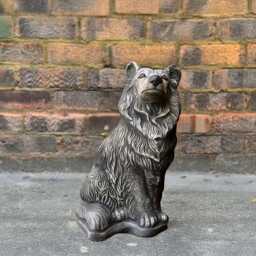 Collie Dog Statue Concrete Figurine Stone Memorial Decoration Cement Pet Ornament Garden & Home Handmade Art Lover Gift - thumbnail 2