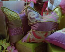 Bohemian Purple & Green Velvet Pillow Cover Designer Jane Hall - thumbnail 1