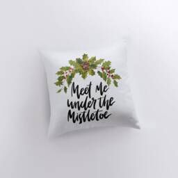 Meet Me Under The Mistletoe - Throw Pillows Christmas Pillow Couch Custom - thumbnail 3