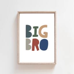 3 Boys Nursery Prints, Rainbow Wall Art, Big Bro Lil Bedroom Sibling Playroom Decor, Brothers Bedroom - thumbnail 3