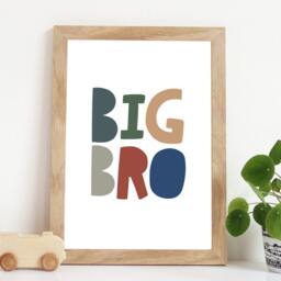 3 Boys Nursery Prints, Rainbow Wall Art, Big Bro Lil Bedroom Sibling Playroom Decor, Brothers Bedroom - thumbnail 2