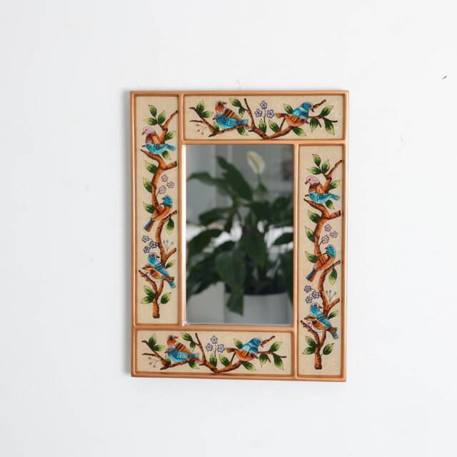 "Peruvian Mirrors ""Ivory Bird" - image 1