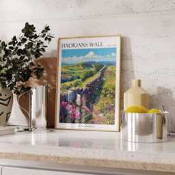 Hadrian's Wall Travel Poster England Heritage Art Print - thumbnail 2