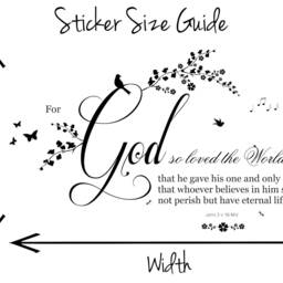 John 3 V 16, Niv Christian Bible Quote Vinyl Wall Art Sticker Decal Mural. Home, Wall, Church, School Decor - thumbnail 3