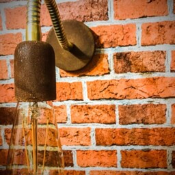 Rusty Metal Adjustable Reading Wall Light - thumbnail 2