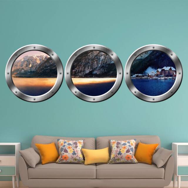 Vwaq Wilderness Wall Decals For Kids - Nature Stickers, Submarine Window Decor - Spw26 - image 1