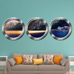 Vwaq Wilderness Wall Decals For Kids - Nature Stickers, Submarine Window Decor - Spw26 - thumbnail 1