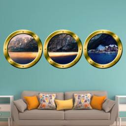 Vwaq Wilderness Wall Decals For Kids - Nature Stickers, Submarine Window Decor - Spw26 - thumbnail 2