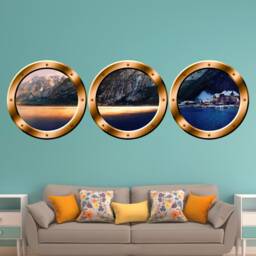 Vwaq Wilderness Wall Decals For Kids - Nature Stickers, Submarine Window Decor - Spw26 - thumbnail 3