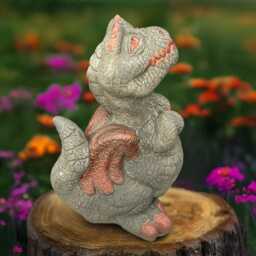 Concrete Statue Stone Dragon Figurine Garden Guardian Sculpture Outdoor Mythical Ornament Gift For Lovers House Decor Holiday Gift - thumbnail 1