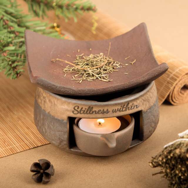 Handcrafted Ceramic Aroma Burner, Custom Engraved Tea Warmer, Personalized Aromatherapy Gift, Handmade Gift For Mom, Mom Appreciation, Mom - image 1