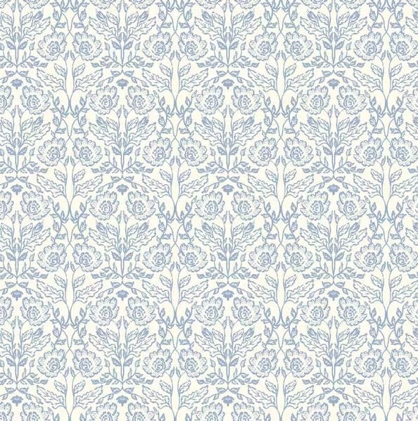 Sweet Blue Floral Crib Sheet Designer Cotton Fitted Mini Cover - image 1