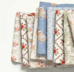 Sweet Blue Floral Crib Sheet Designer Cotton Fitted Mini Cover - thumbnail 3