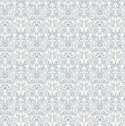 Sweet Blue Floral Crib Sheet Designer Cotton Fitted Mini Cover - thumbnail 1