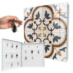 Geometric Elegance Key Cabinet For Home, Beige Box Wall, Backgrounds & Patterns, Lovers Of Elegant Simplicity - thumbnail 2