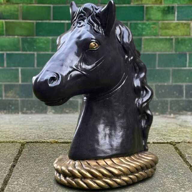 Concrete Horse Head Sculpture Cement Decor Garden Stone Animal Statue Outdoor Stable Ornament Handmade Figurine Horse Lover Gift - image 1