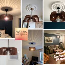 Wooden Ceiling Light, Wood Lamp, Pendant Light, Chandelier Lighting, Geometric Lamp, Dining Light, Pendant Lights Wood, Modern - thumbnail 2