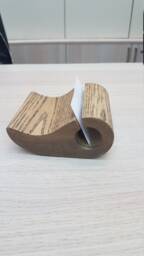 Tear Drop Ash Wood Business Card Holder Desk Decor - thumbnail 1