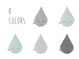 Raindrop Cushion For Nursery Decor, Baby Shower Gift Idea Dreamy Pillow Boy Girl Gender Neutral Newborn Room Infant Bed Kids Sky Teepee - thumbnail 1