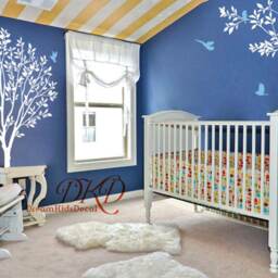 Tree Wall Decal, Living Room Decals, White Decal Stickers, Wall Graphic, Home Decor-Dk315 - thumbnail 2
