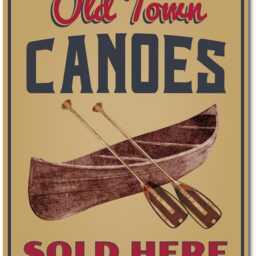 Vintage Canoe Metal Sign, Wall Art, Paddling Decor, Rustic Cabin Kayak Lake House Sign - thumbnail 3