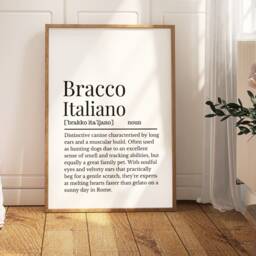 Bracco Italiano Definition Print, Wall Print For Owner, Dog Owner Gift, Italian - thumbnail 1