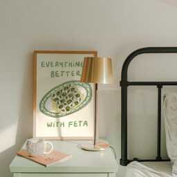 Everything's Better With Feta Wall Print - Greek Food Poster Olives & Art Greece Summer Abba Mamma Mia Kitchen Decor - thumbnail 2