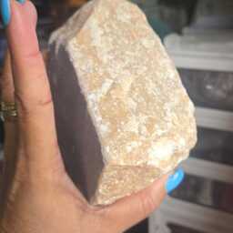 Orange Calcite Candle Holder, Stone Crystal Decor - thumbnail 4