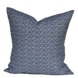 Two Quality Premier Pillow Covers, Cushion, Decorative Throw Pillow, Navy Accent Blue Dot Case - thumbnail 2