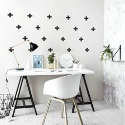 Cross Wall Stickers, Plus Sign Decal Crosses, Swiss Decals, 3 Sizes Up To 4'', Peel & Stick Wall Stickers, Kidsroom Home Decor - thumbnail 3