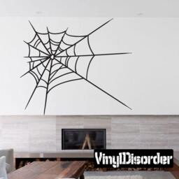 Spider Web Wall Decal - Fabric Vinyl Removable & Reusable Spideruscolor003Et